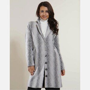 Minus Law Smoky Pearl Gray Wool Blend Trench Coat